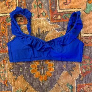 J. Crew Swim Ruffled Bikini Top, Size M